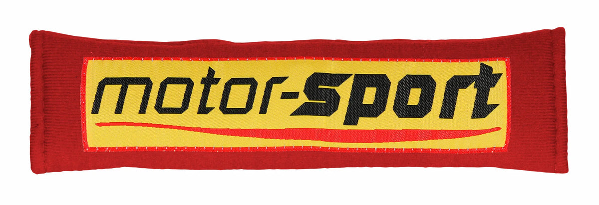 Cuscino avvolgicintura universale — doppia imbottitura, chiusura velcro. Scritte assortite: Rally, Racing, Motorsport, Turbo