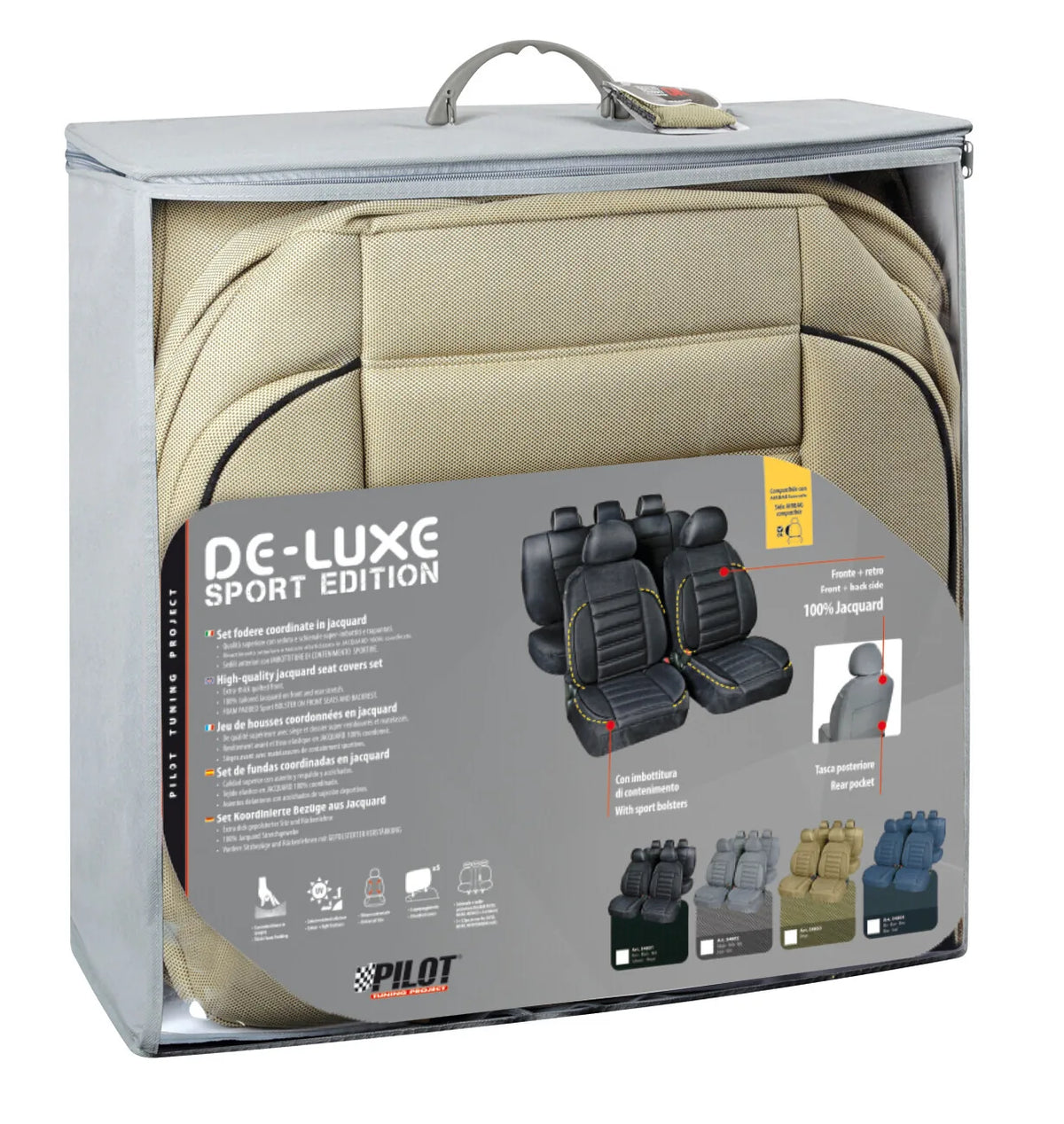 La confezione di De-Luxe Sport Edition, set fodere coordinate
