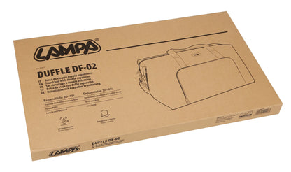 La confezione di DF-02 Duffle, borsa da viaggio doppia espansione