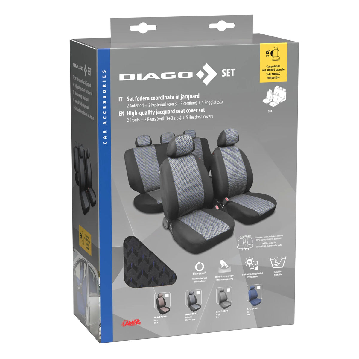 La confezione di Diago, set fodere coordinate in jacquard