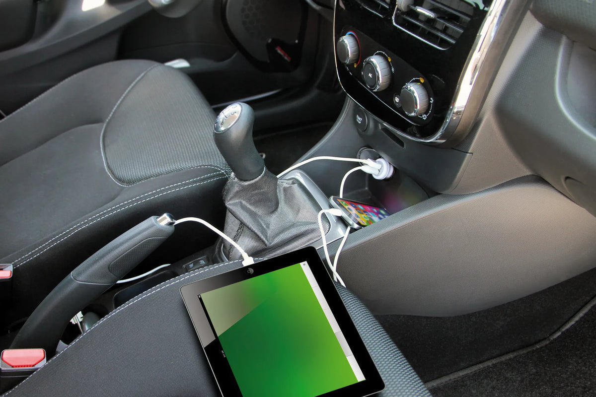 Display 20 pz - Caricabatteria 2 porte Usb - 2400 mA montato sul veicolo