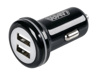 Display 20 pz - Caricabatteria 2 porte Usb - 2400 mA — spia a Led. Colori assortiti bianco e nero