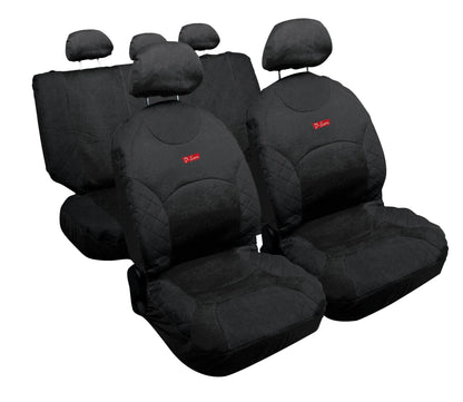 Drive Jeans, set coprisedili su fondo bianco