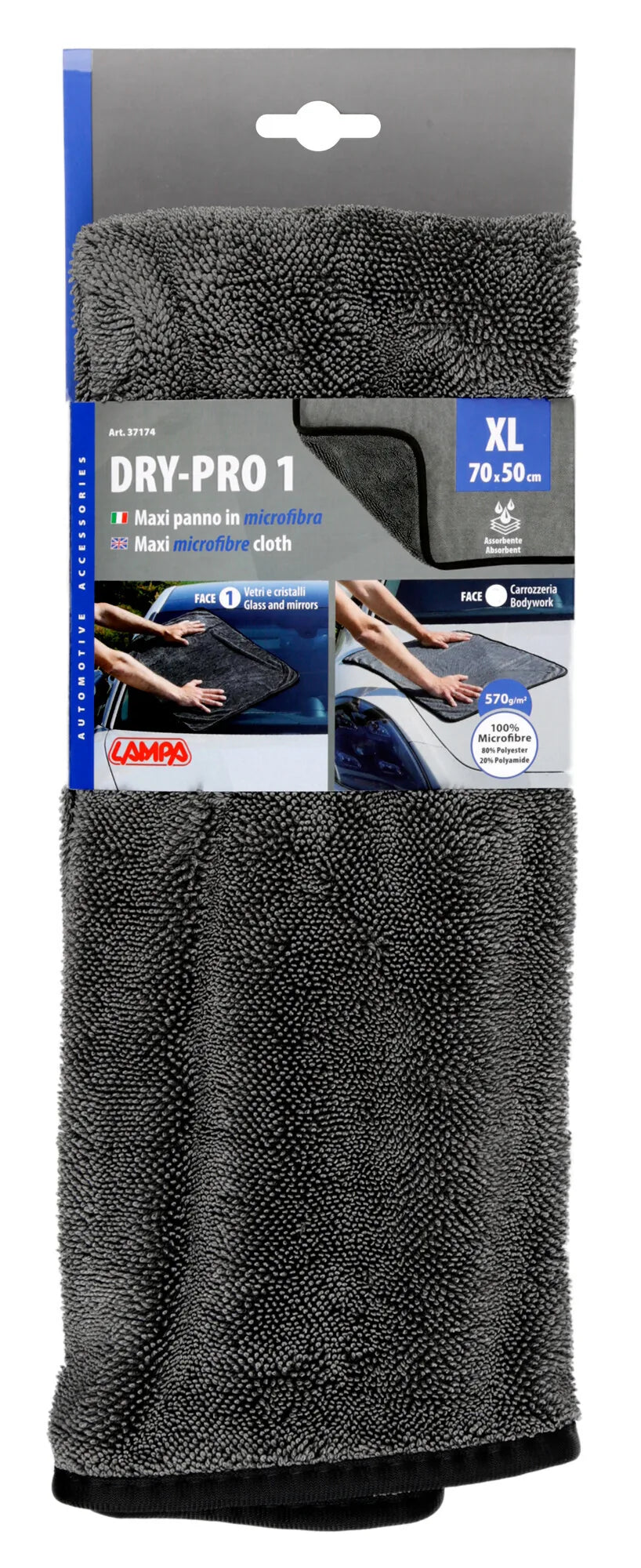 La confezione di Dry-Pro 1, maxi panno in microfibra - 50x70 cm