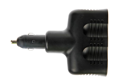 Duo-4, presa corrente doppia con USB su fondo bianco, vista 2