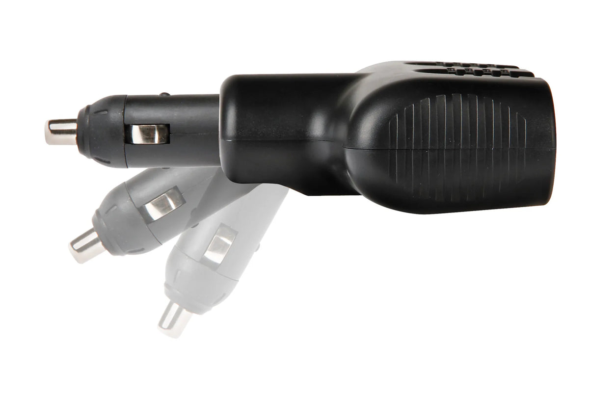 Duo-4, presa corrente doppia con USB su fondo bianco, vista 3