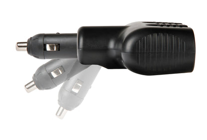 Duo-4, presa corrente doppia con USB su fondo bianco, vista 3