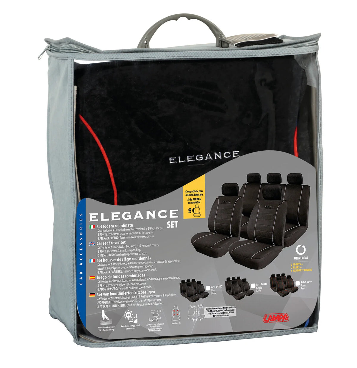 La confezione di Elegance, set fodere coordinate