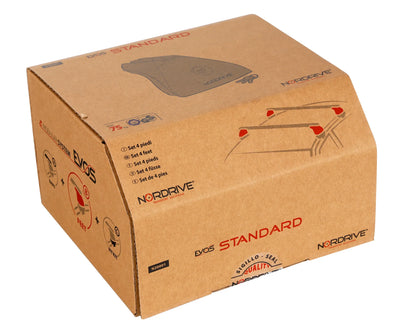 La confezione di Evos ST (standard), kit 4 piedi con profilo standard