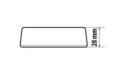 Disegno tecnico quotato di Faro retronebbia a Led, 12/24V, con le misure, vista 2