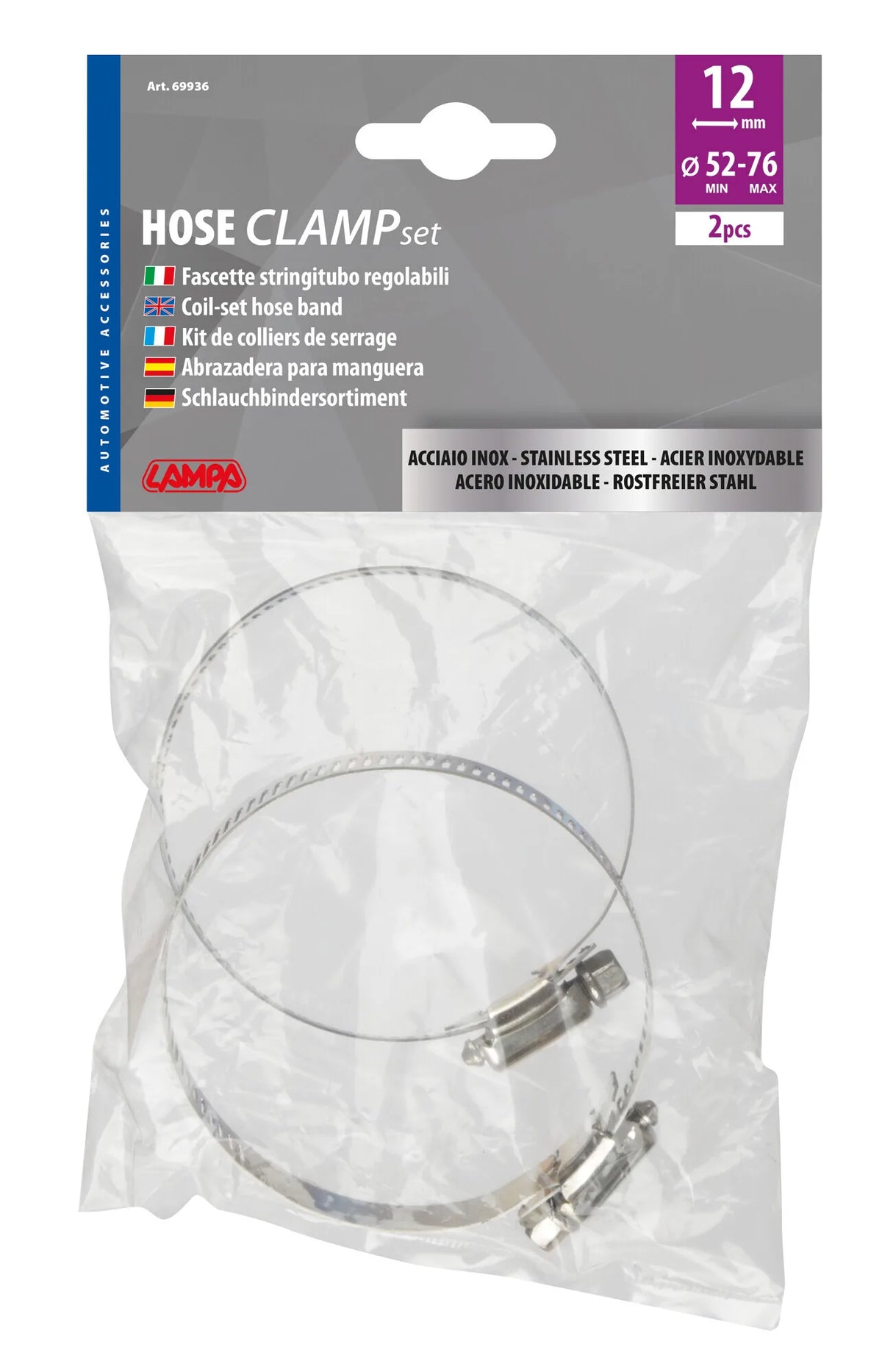 La confezione di Fascette stringitubo in acciaio inox, vista 7