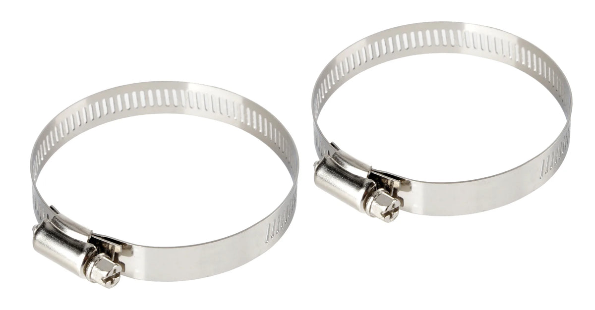Fascette stringitubo in acciaio inox su fondo bianco, vista 7