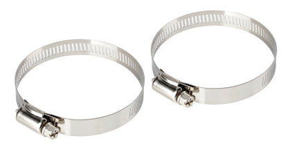 Fascette stringitubo in acciaio inox su fondo bianco, vista 7