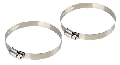 Fascette stringitubo in acciaio inox su fondo bianco, vista 8