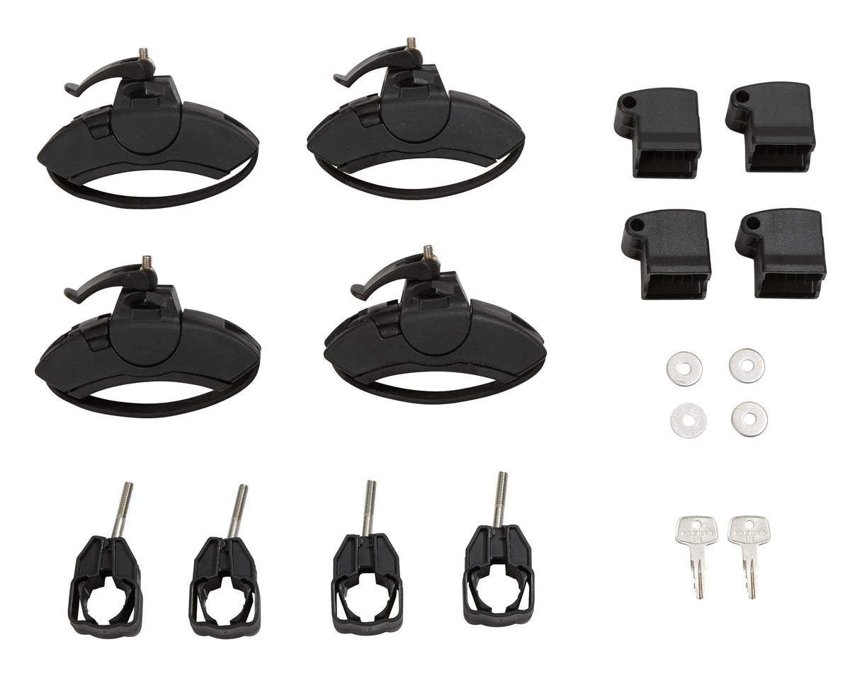FatCat 4 Evo black, portasci per barre da tetto — completi di serrature