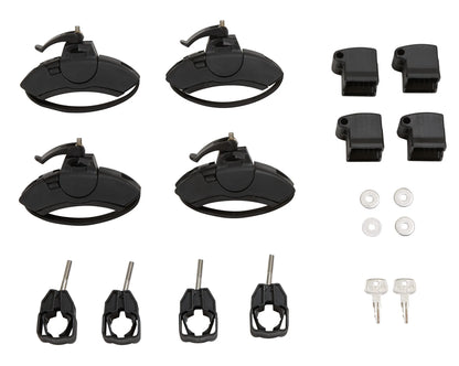FatCat 6 Evo silver, portasci per barre da tetto — completi di serrature