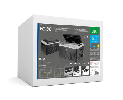 La confezione di FC-30, frigorifero/congelatore a compressore, 30 litri