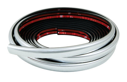 Fender-Trim, profilo adesivo angolare cromato - 5 m — idoneo per uso interno o esterno: passaruota, paraurti, fiancate…