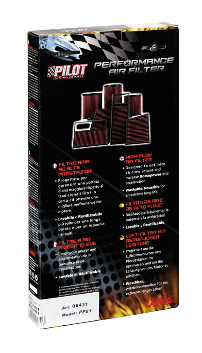 La confezione di Filtro aria Pilot Performance PP61