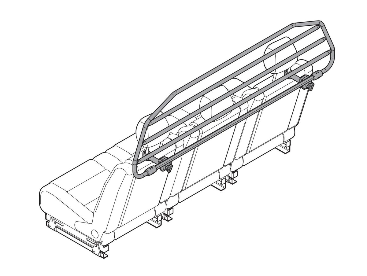 Disegno tecnico quotato di Fit-Kit A, kit di montaggio a poggiatesta, con le misure