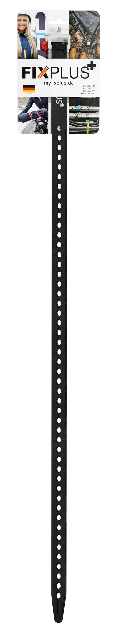 La confezione di FixPlus, cinghia elastica di fissaggio - 2,3 x 86 cm