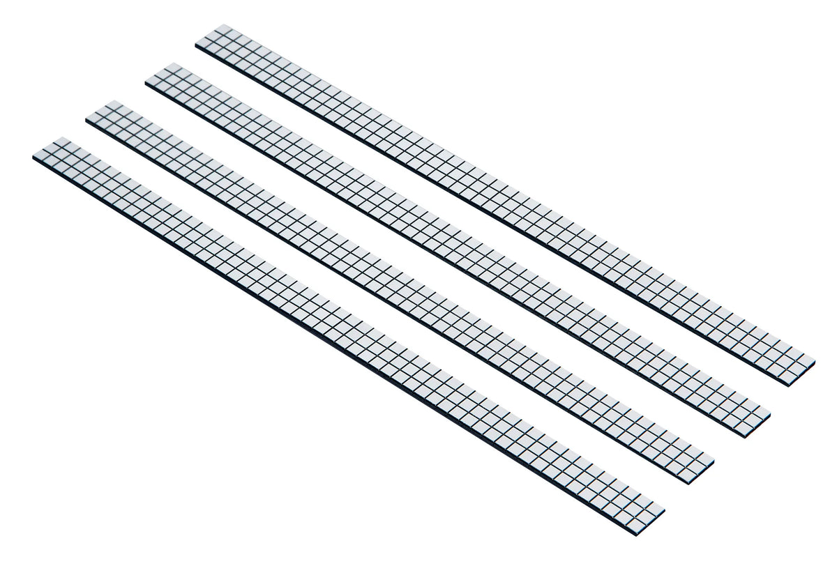 Flex Deco, strisce cromate flessibili, 4 pz su fondo bianco