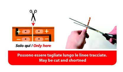 Disegno tecnico quotato di Flex Strip, 12V - 21 Led - 2x50 cm, con le misure
