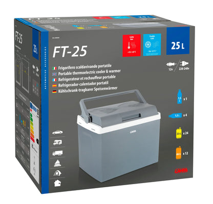 La confezione di FT-25, frigorifero-scaldavivande portatile 25 litri