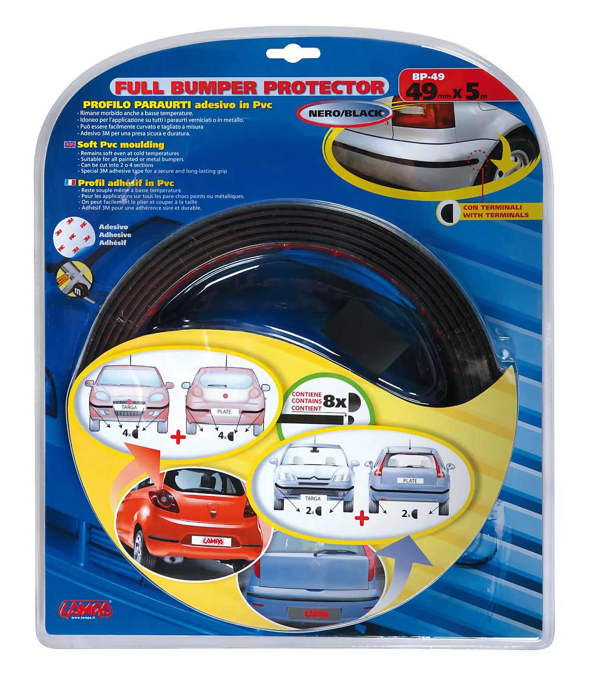 La confezione di Full Bumper Protector, profilo paraurti adesivo in PVC - 5 m, vista 2