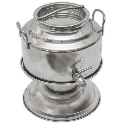 Fusto inox per olio saldato lt.5 con base