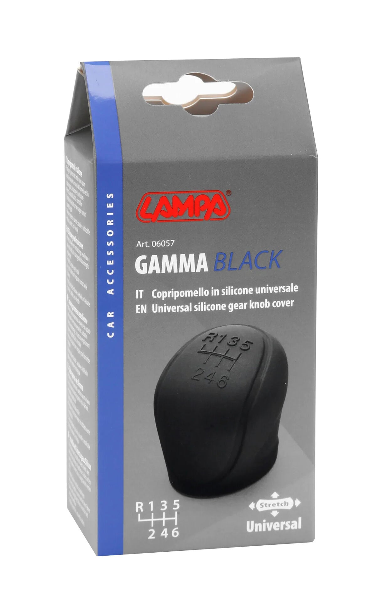 La confezione di Gamma Black, copripomello in silicone