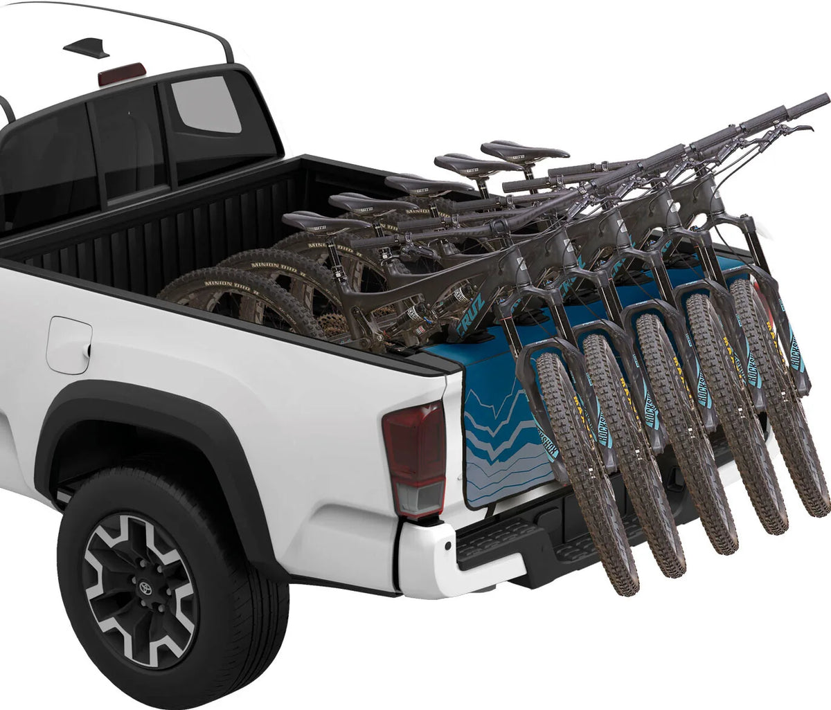 Gatekeeper Evo, portabici per sponda posteriore pick-up montato sul veicolo, vista 2