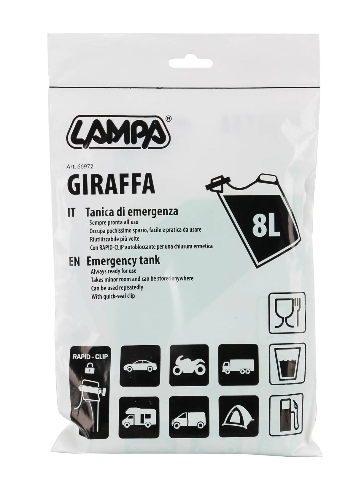 La confezione di Giraffa, tanica di emergenza - 8 L