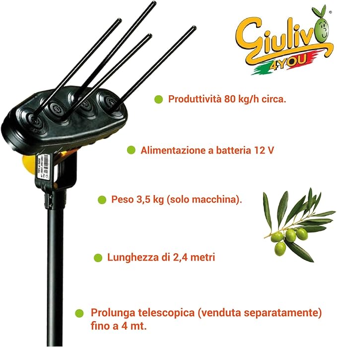 Abbacchiatore elettrico - "Giulivo 4You" - motore 12v