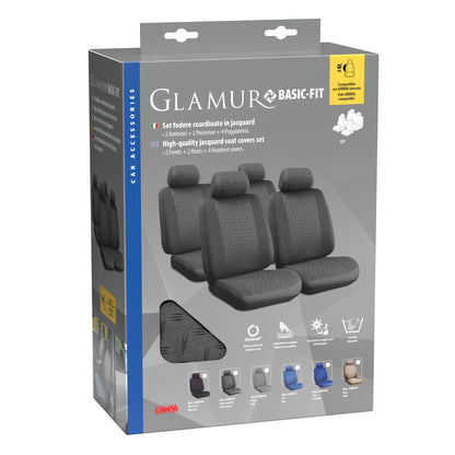 La confezione di Glamur Basic-Fit, set fodere coordinate in jacquard