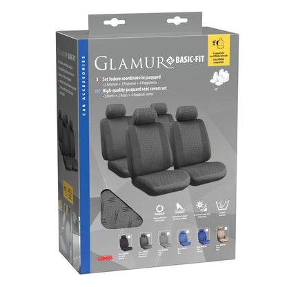 La confezione di Glamur Basic-Fit, set fodere coordinate in jacquard