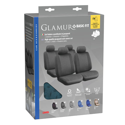 La confezione di Glamur Basic-Fit, set fodere coordinate in jacquard
