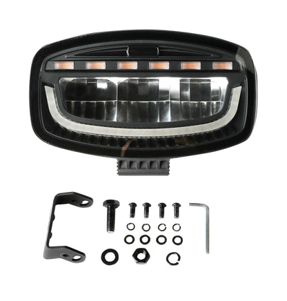 Glare Oval-Pro, faro supplementare multifunzione su fondo bianco, vista 6