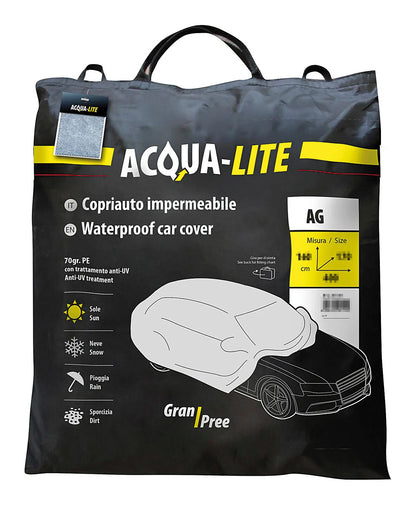 La confezione di Gran-Pree Acqua-Lite, copriauto impermeabile, vista 2
