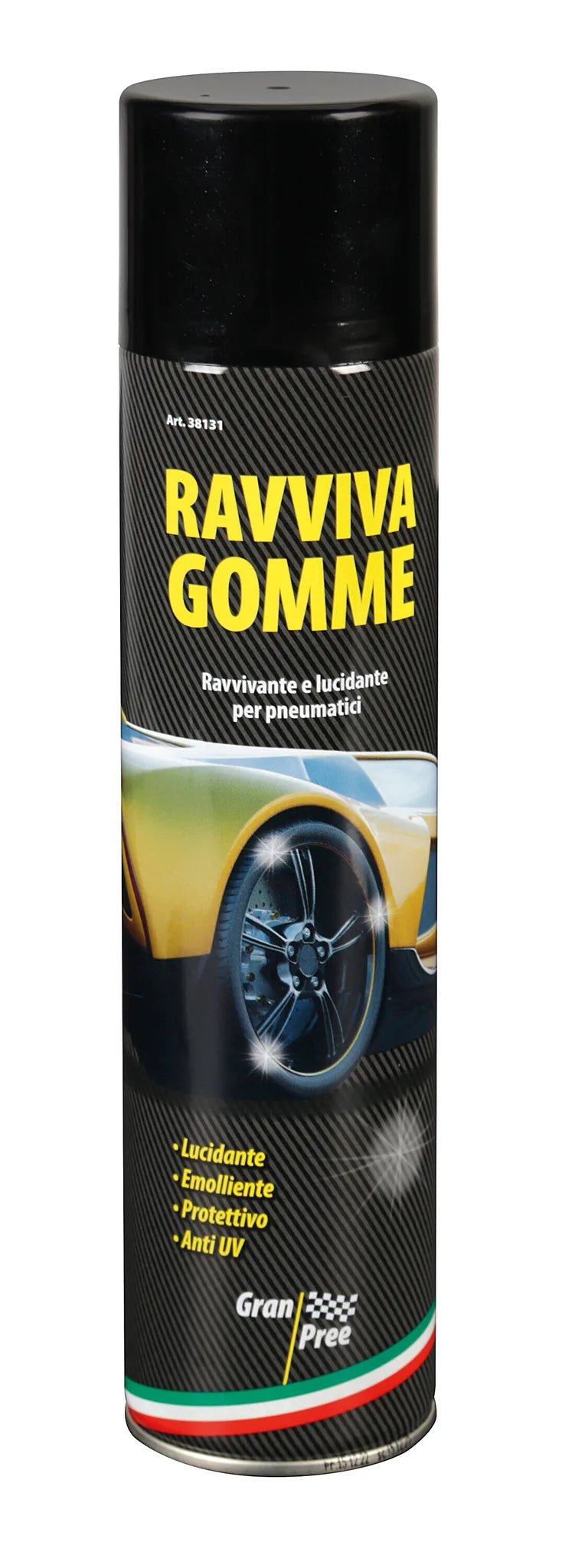 Gran Pree, ravviva gomme - 400 ml — spruzzare direttamente sugli pneumatici asciutti e puliti