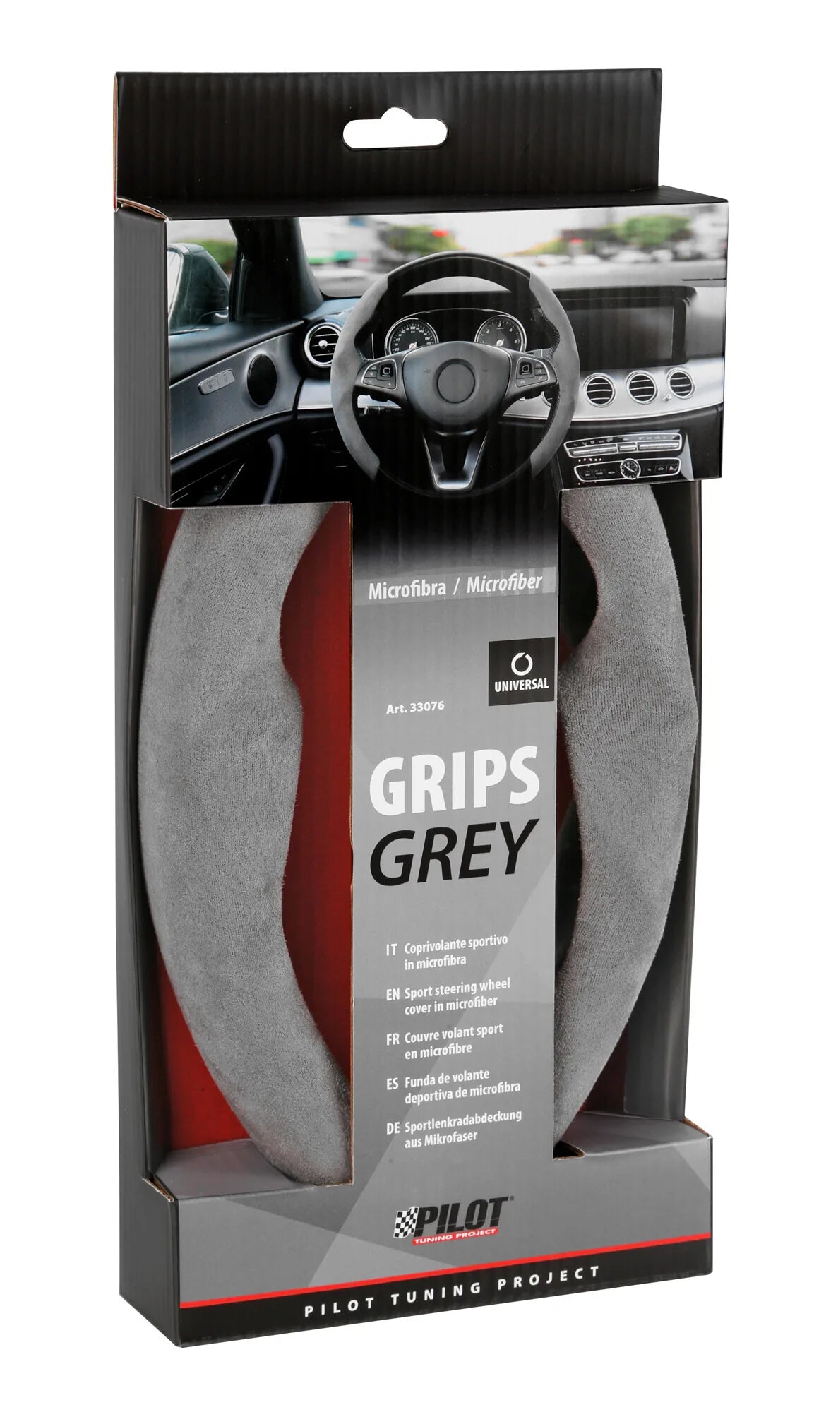 La confezione di Grips, coprivolante sportivo in microfibra, universale