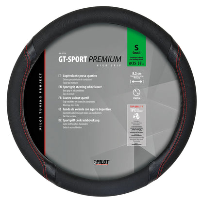 GT-Sport, coprivolante in Skeentex - S - Ø 35/37 cm — ottima presa in tutte le condizioni. Facile da montare