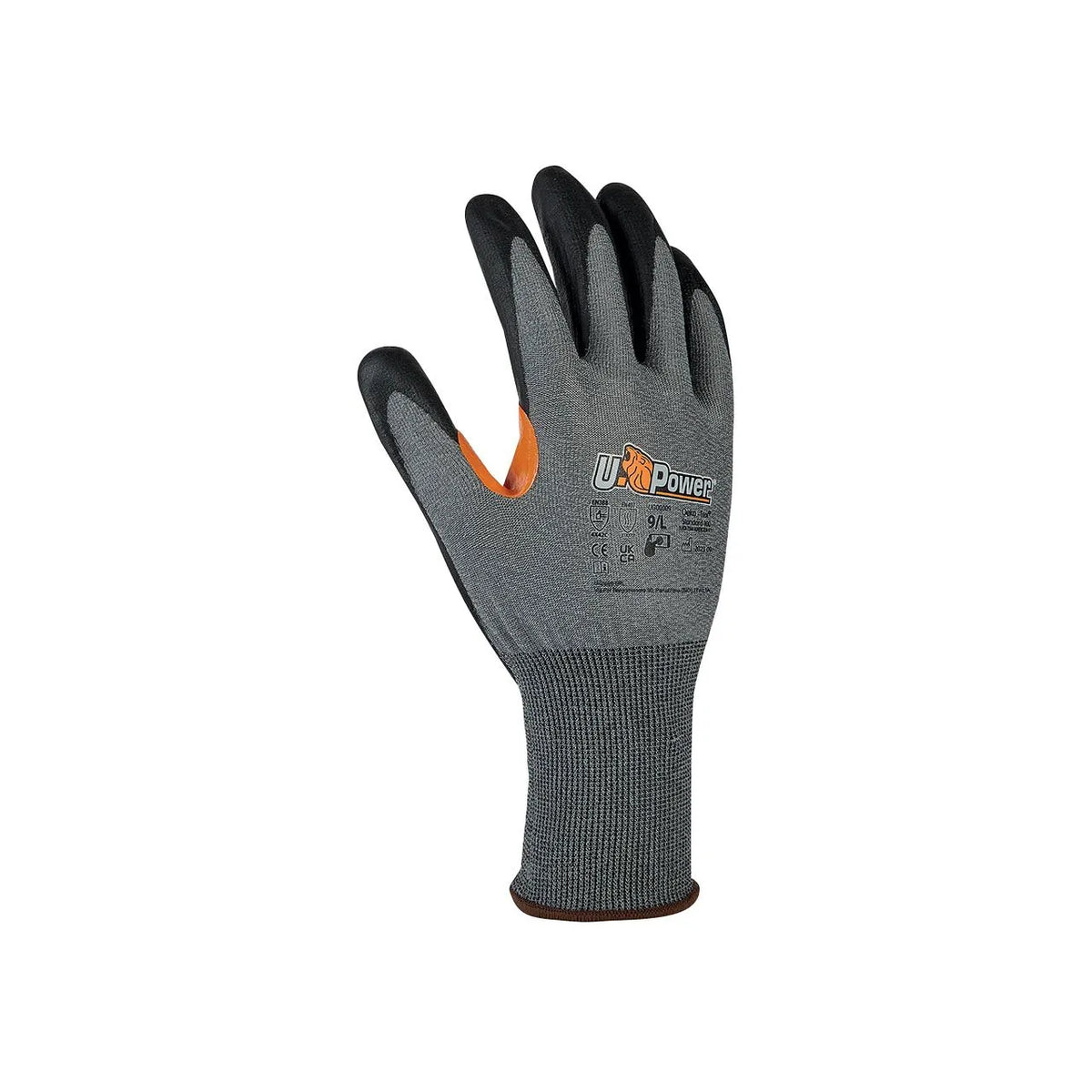 Guanti da lavoro antitaglio U-Power ATLAS Orange/Grey