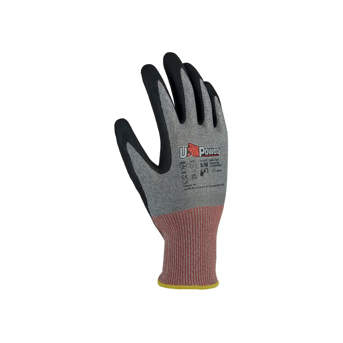 Guanti da lavoro antitaglio U-Power MAZURKA Grey/Red