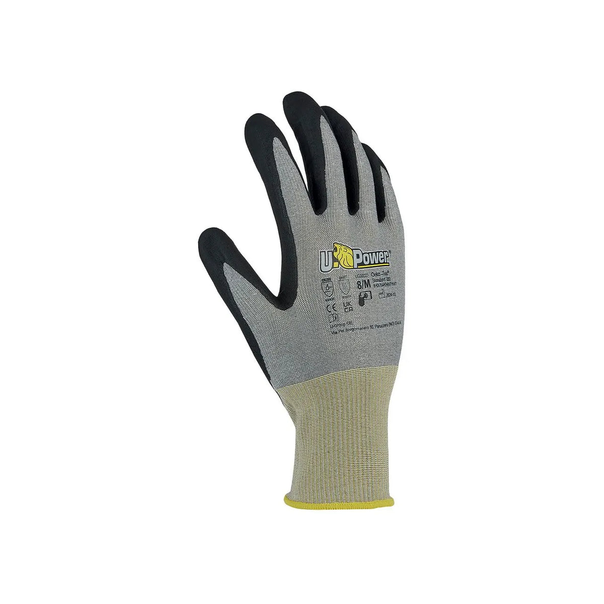 Guanti da lavoro antitaglio U-Power RUMBA Yellow/Grey
