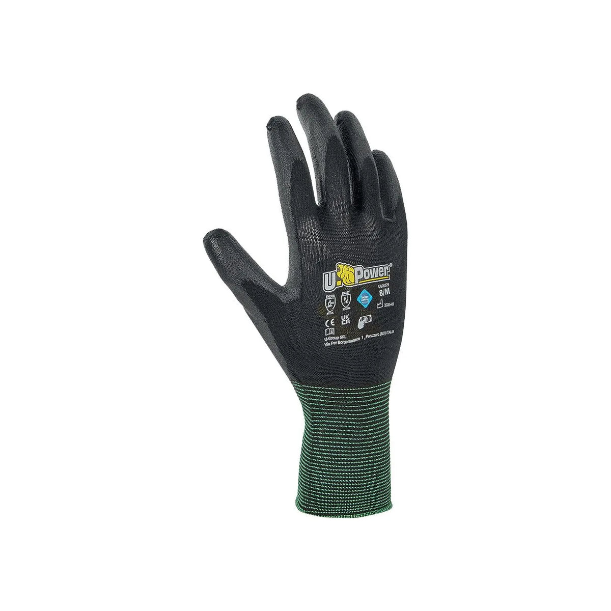Guanti da lavoro per rischi meccanici U-Power FLY Green/Black