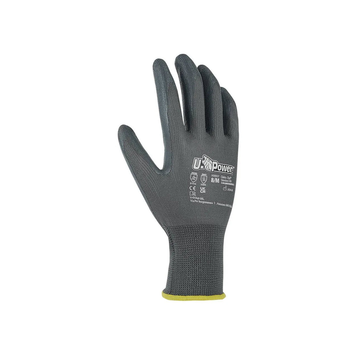 Guanti da lavoro per rischi meccanici U-Power GRIZZLY Grey Grey