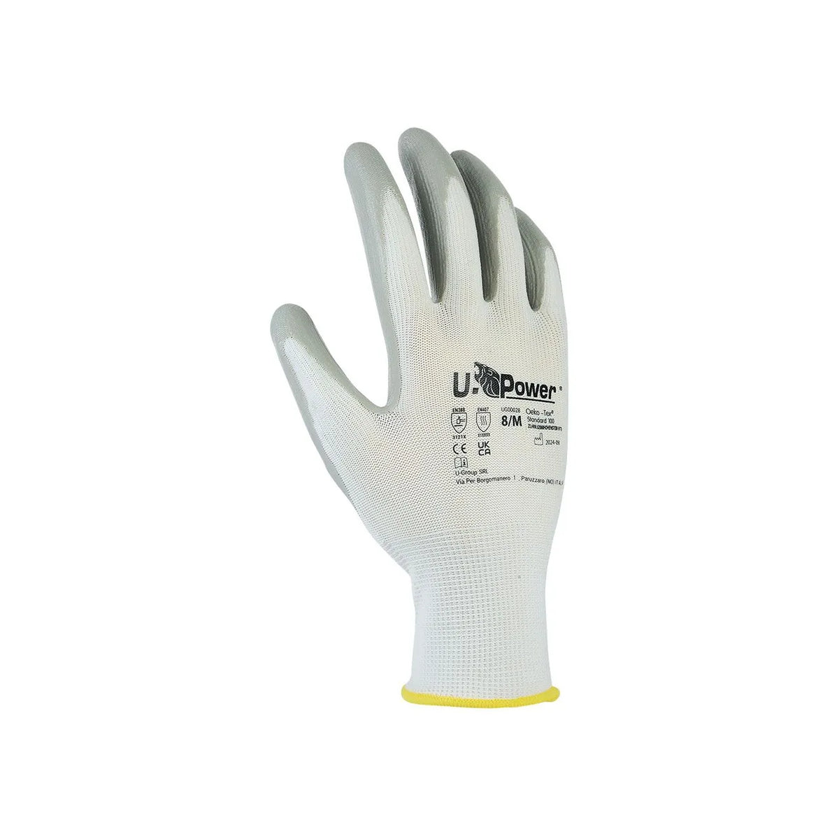 Guanti da lavoro per rischi meccanici U-Power IGLOO Grey/White