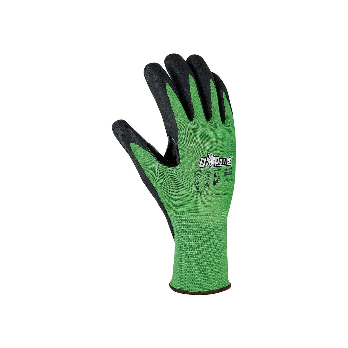 Guanti da lavoro per rischi meccanici U-Power KALIX Green/Black