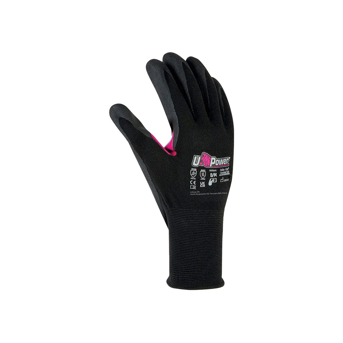 Guanti da lavoro per rischi meccanici U-Power LOVE Fuchsia/Black